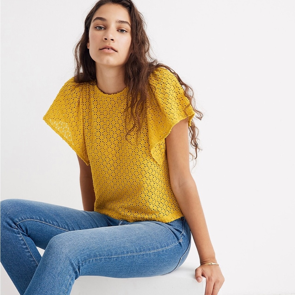 Madewell yellow medium top